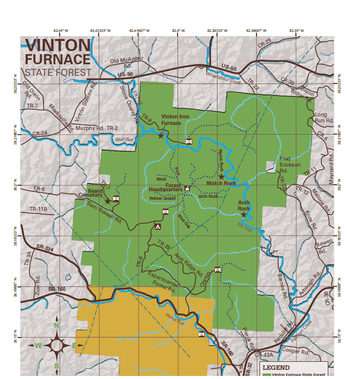 Vinton Furnace Map