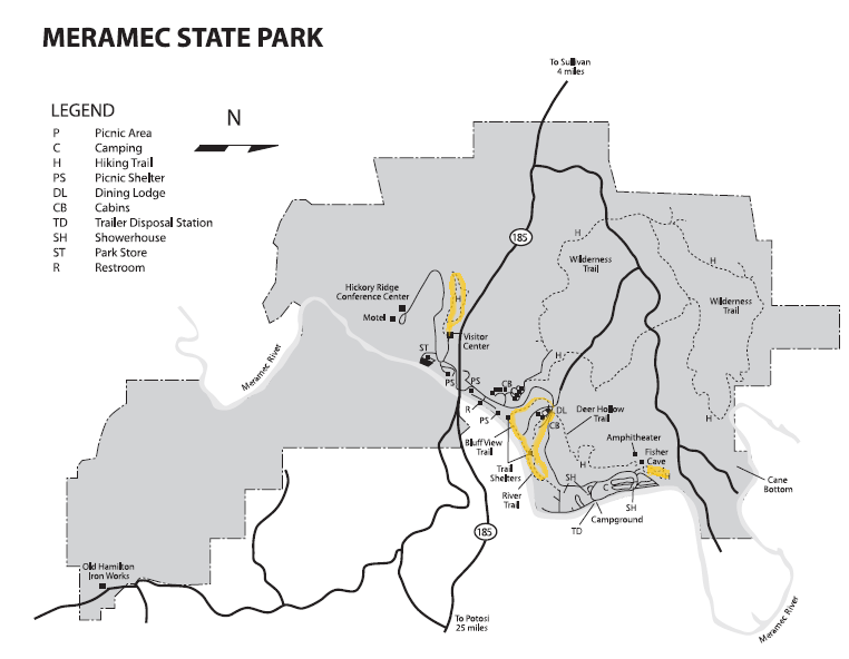 Meramec State Park Map